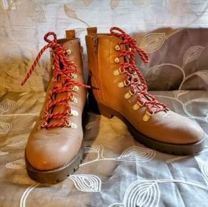 G by Guess Tan Nora Boots Red Laces 10